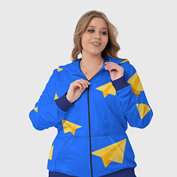 Женский 3D-костюм Желтый самолетик, цвет: 3D-синий — фото 2