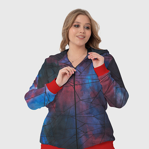 Женский костюм Космическая паутина / 3D-Красный – фото 3