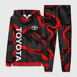 Женский 3D-костюм Toyota - красные языки пламени, цвет: 3D-красный