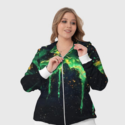 Женский 3D-костюм Зеленая кислота, цвет: 3D-белый — фото 2