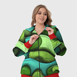 Женский 3D-костюм Объемные камуфляжные полосы, цвет: 3D-красный — фото 2