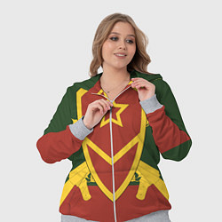 Женский 3D-костюм Мотострелковые войска: герб со щитом, цвет: 3D-меланж — фото 2