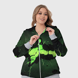 Женский 3D-костюм Разлом по центру зеленой плиты, цвет: 3D-меланж — фото 2