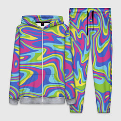 Женский костюм Разноцветная абстракция волны