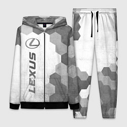 Женский 3D-костюм Lexus - white gradient по-вертикали, цвет: 3D-черный