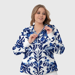 Женский 3D-костюм Гжель русский узор акварель, цвет: 3D-белый — фото 2