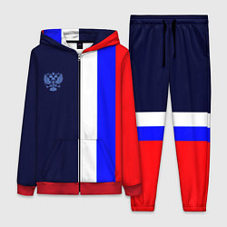 Женский 3D-костюм Герб России и триколор, цвет: 3D-красный