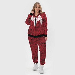 Женский 3D-костюм Знак венома на красном, цвет: 3D-черный — фото 2