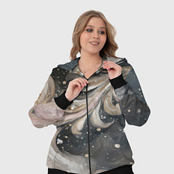 Женский 3D-костюм Бежевый объемный узор, цвет: 3D-черный — фото 2