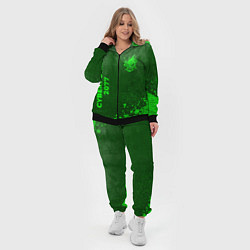 Женский 3D-костюм Cyberpunk 2077 - green gradient вертикально, цвет: 3D-черный — фото 2