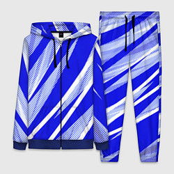 Женский костюм Абстрактный синий полосатый