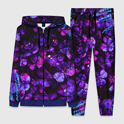 Женский 3D-костюм Флуоресцентные цветы, цвет: 3D-синий