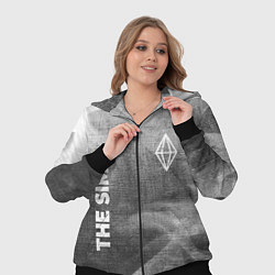 Женский 3D-костюм The Sims - grey gradient вертикально, цвет: 3D-черный — фото 2