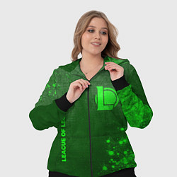 Женский 3D-костюм League of Legends - green gradient вертикально, цвет: 3D-черный — фото 2