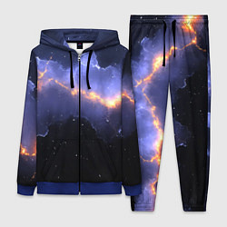 Женский 3D-костюм Молния в фиолетовом небе текстура, цвет: 3D-синий