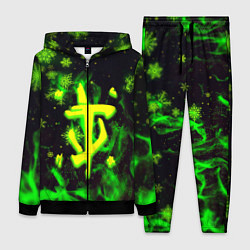 Женский костюм Doom кислотный снег в огне лого