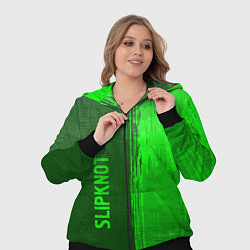 Женский 3D-костюм Slipknot - green gradient по-вертикали, цвет: 3D-черный — фото 2
