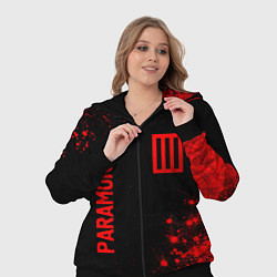 Женский 3D-костюм Paramore - red gradient вертикально, цвет: 3D-черный — фото 2