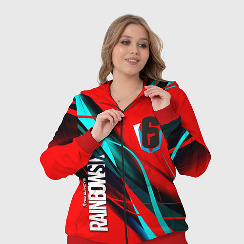 Женский костюм Rainbow six геометрия полосы / 3D-Красный – фото 3