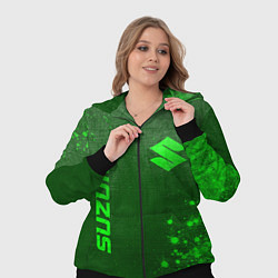 Женский 3D-костюм Suzuki - green gradient вертикально, цвет: 3D-черный — фото 2