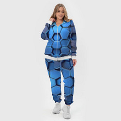 Женский 3D-костюм Синий бронежилет, цвет: 3D-белый — фото 2