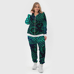 Женский 3D-костюм Бирюзовая змеиная кожа, цвет: 3D-белый — фото 2