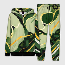 Женский костюм Зеленый природный паттерн