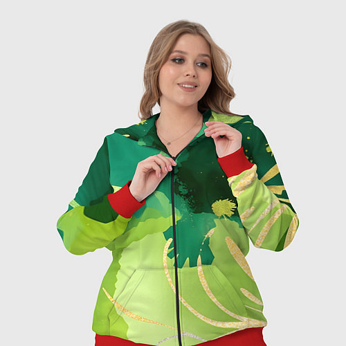 Женский костюм Вдохновленный природой / 3D-Красный – фото 3