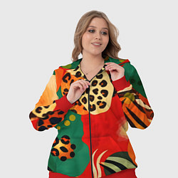 Женский 3D-костюм Анималистичный африканский паттерн, цвет: 3D-красный — фото 2