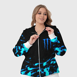 Женский 3D-костюм Monster energy голубые краски, цвет: 3D-белый — фото 2