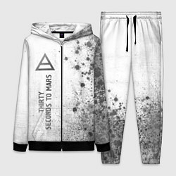 Женский 3D-костюм Thirty Seconds to Mars - white gradient по-вертика, цвет: 3D-черный