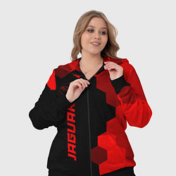 Женский 3D-костюм Jaguar - red gradient по-вертикали, цвет: 3D-черный — фото 2