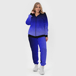 Женский 3D-костюм Градиент индиго из чёрно в синий текстура крошка, цвет: 3D-черный — фото 2