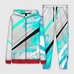 Женский костюм Color white light blue