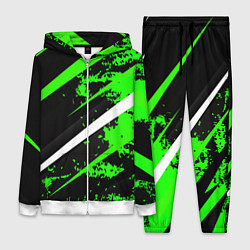 Женский костюм Color black and green