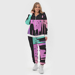 Женский 3D-костюм Стекающая краска текстура, цвет: 3D-белый — фото 2
