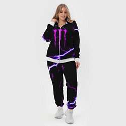 Женский 3D-костюм Monster energy neon storm, цвет: 3D-белый — фото 2