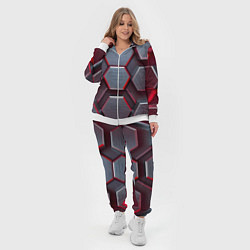 Женский 3D-костюм Бордовый бронежилет, цвет: 3D-белый — фото 2