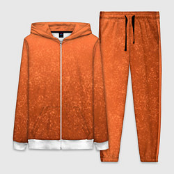 Женский 3D-костюм Кораллово-оранжевый текстурный градиент, цвет: 3D-белый
