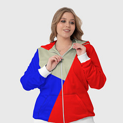 Женский 3D-костюм Серо-сине-красный трёхцветный, цвет: 3D-белый — фото 2