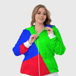Женский 3D-костюм Зелёно-сине-красный трёхцветный, цвет: 3D-белый — фото 2