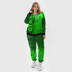 Женский 3D-костюм GTA - green gradient по-вертикали, цвет: 3D-черный — фото 2