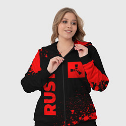 Женский 3D-костюм Rust - red gradient вертикально, цвет: 3D-черный — фото 2