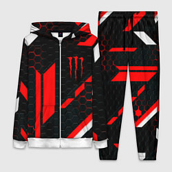 Женский 3D-костюм Monster energy sport geometry, цвет: 3D-белый