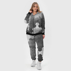 Женский 3D-костюм Nissan - grey gradient вертикально, цвет: 3D-черный — фото 2