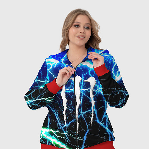 Женский костюм Monster energy electro / 3D-Красный – фото 3