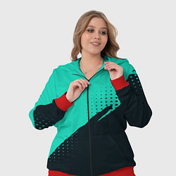 Женский 3D-костюм Color black light blue, цвет: 3D-красный — фото 2