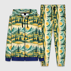 Женский костюм Горные пейзажи ретро стиль