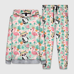 Женский костюм Панда фламинго лето ананас