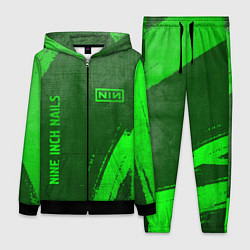 Женский костюм Nine Inch Nails - green gradient вертикально